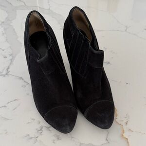 Elegant Black Suede Ankle Boots